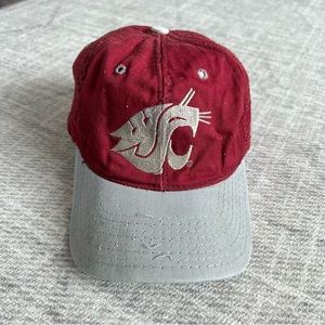 Vintage 1990s The Game Men’s NCAA WSU Wazzu Cougars Grey/Red Fitted College Hat